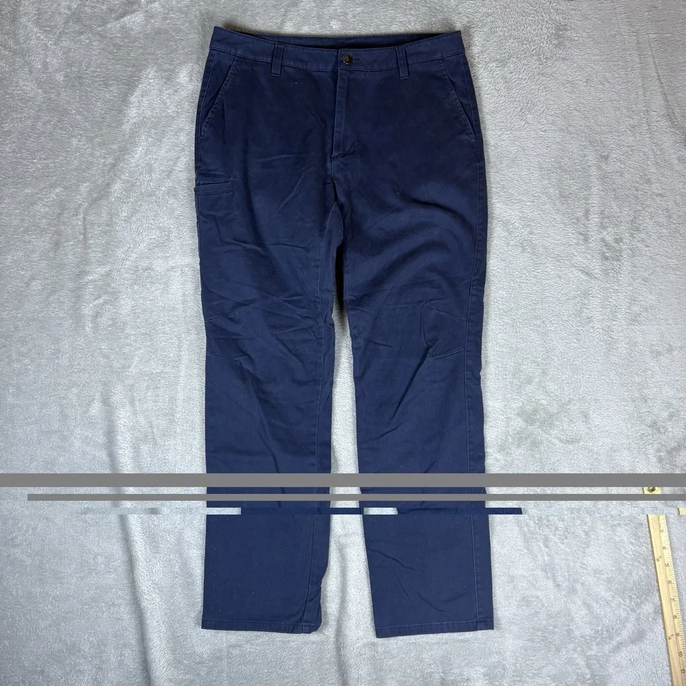 BYLT Men's Size M Medium Classic Chino Pant Navy Blue Stretch‎ 32x29